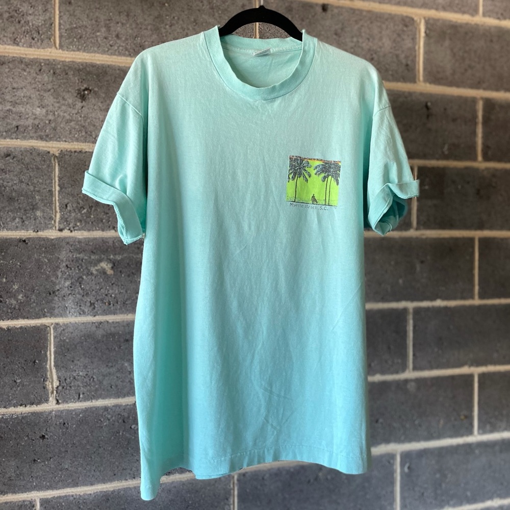 Vintage - Fruit of the Loom - XLarge - Blue - Short Sleeved Myrtle Beach Tee